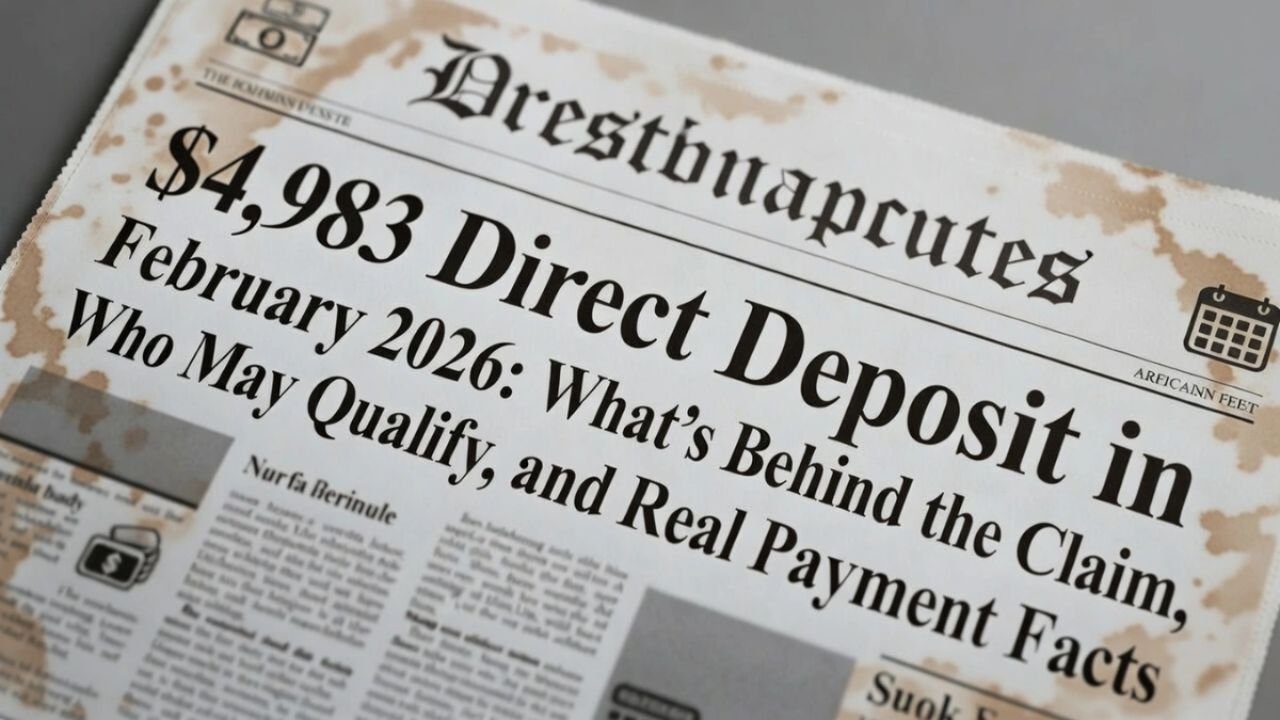 $4,983 IRS Direct Deposit in February 2026 – Real Facts, Eligibility, and What Taxpayers Should Know